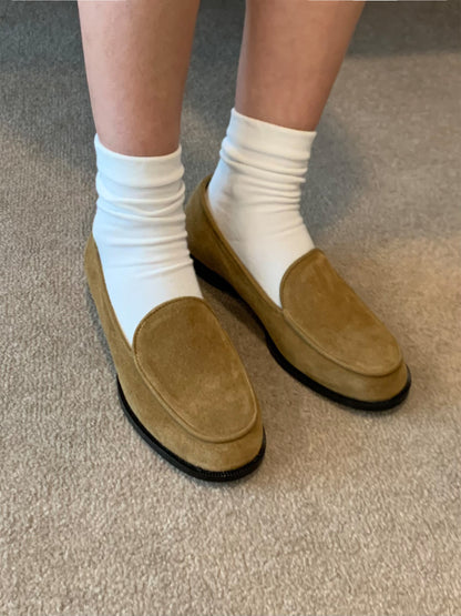 【送料無料】real suede round loafer (本革)