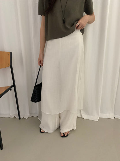 wrap wide pants / 3color