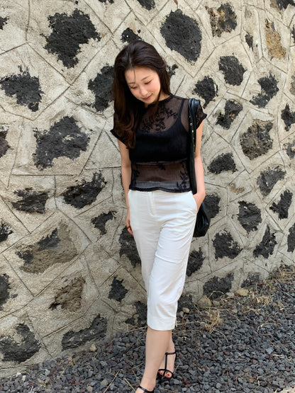 half capri pants / 2color
