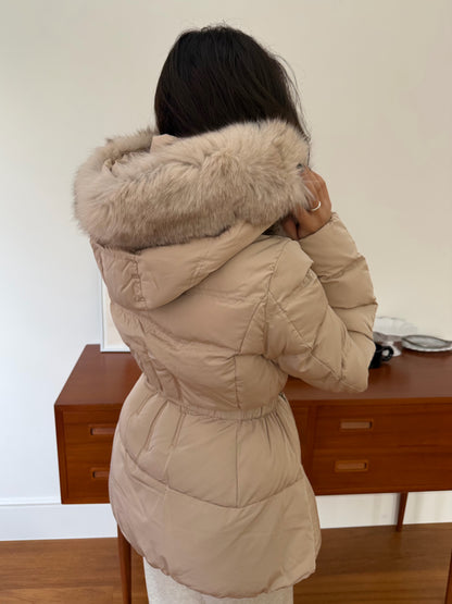 【予約】◆送料無料◆side pocket short down jacket / beige