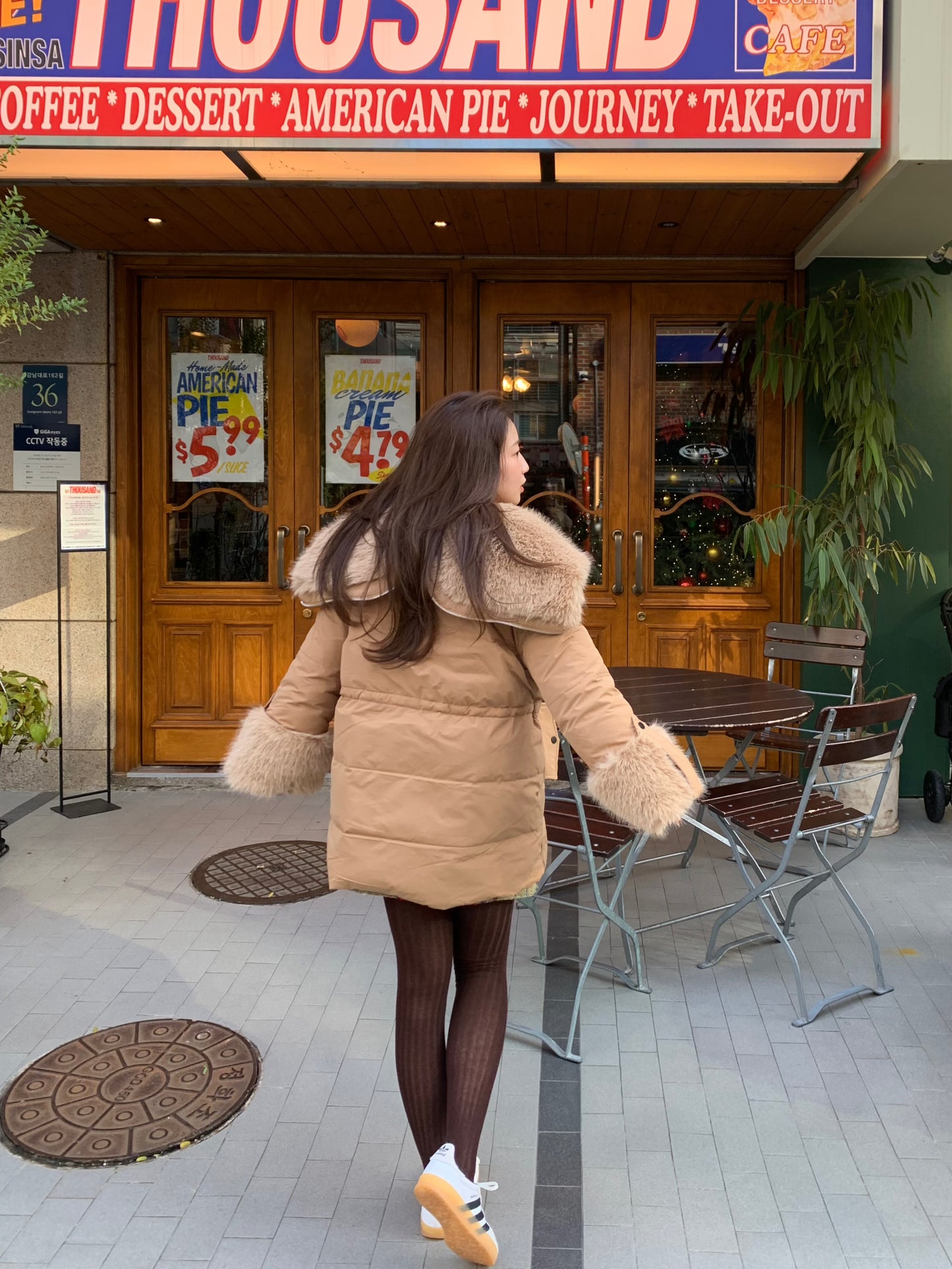 【即納】◆送料無料◆ double button middle fur down