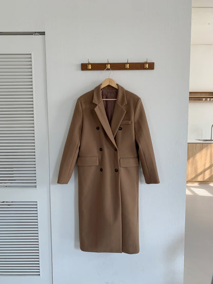 【即納】double bottun over chester coat / brown