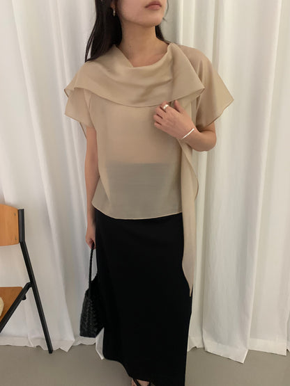 scarf blouse / 2color