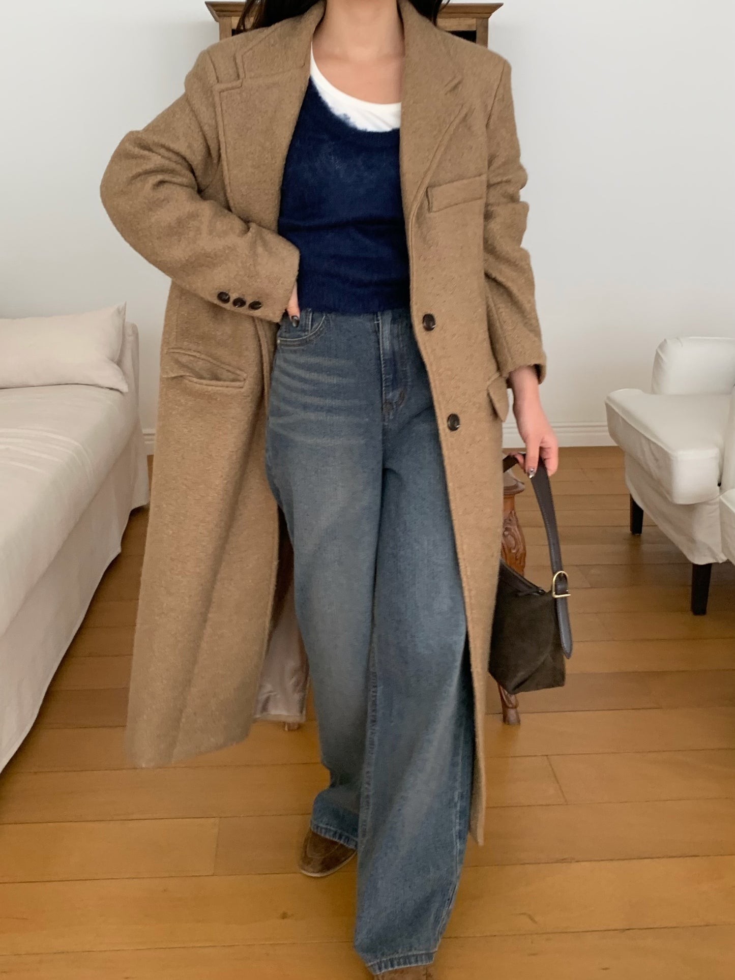 【予約】◆送料無料◆teddy long coat  / camel