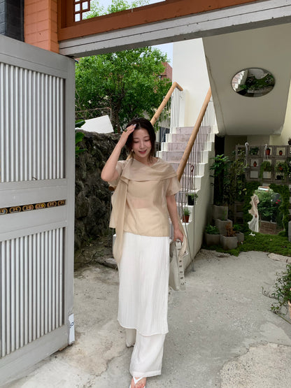 wrap wide pants / 3color