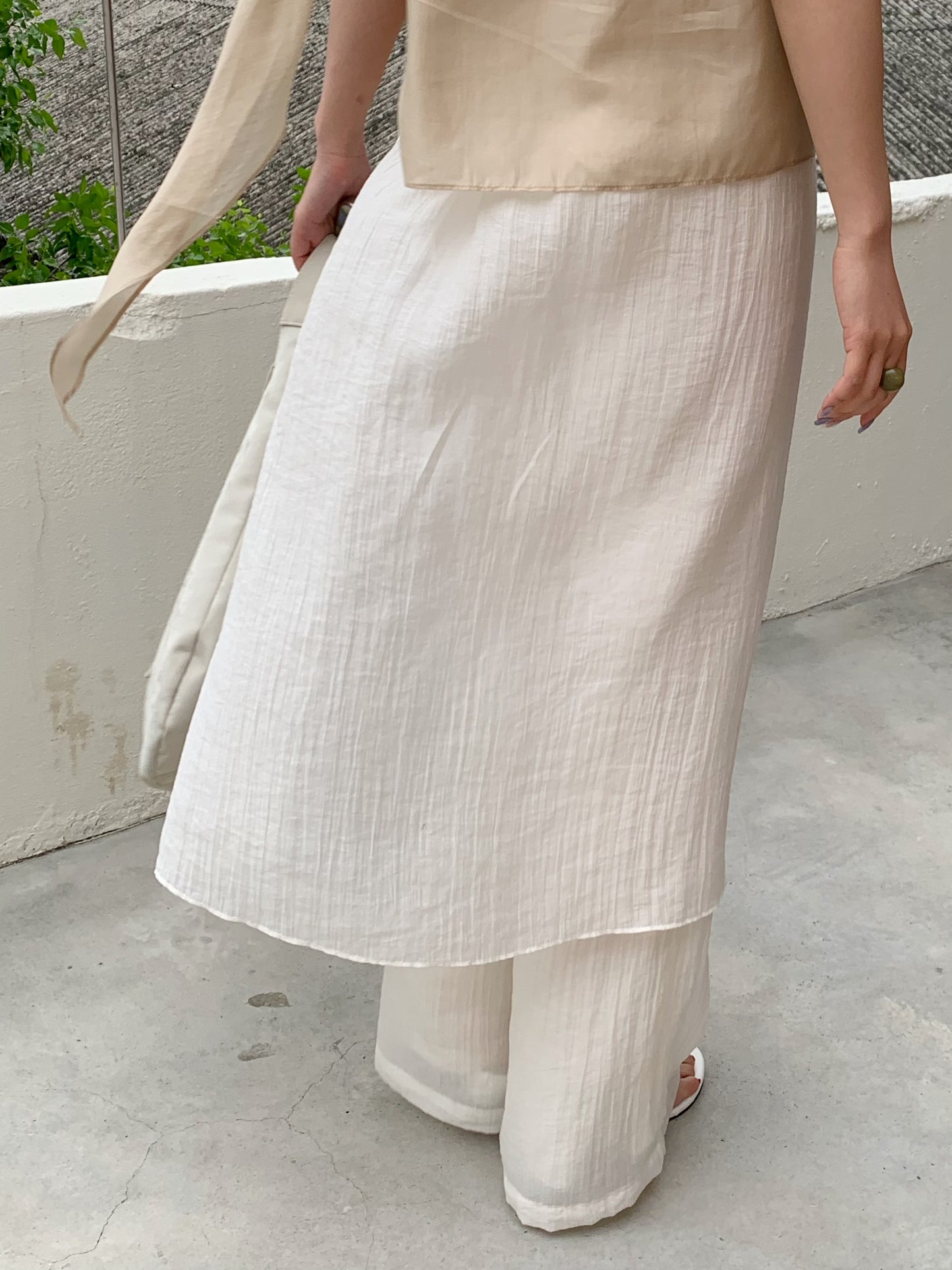 wrap wide pants / 3color