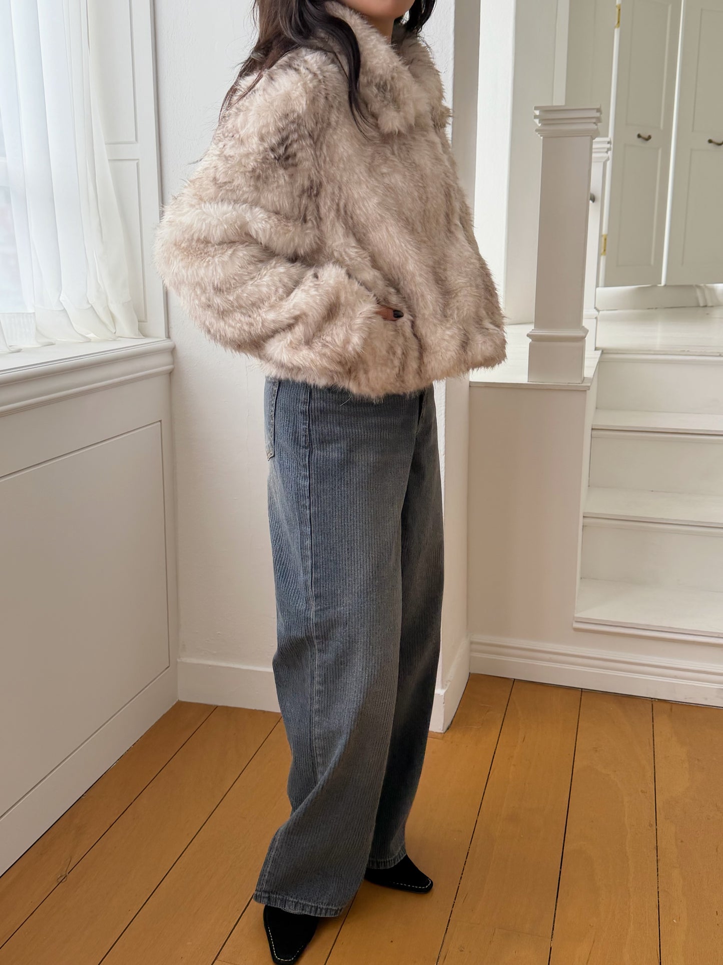 【予約】ombre fake fur jacket