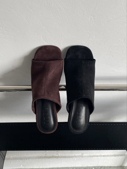 【送料無料】suede wedge heel sandals  / 2color