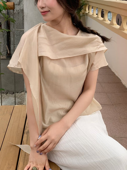 scarf blouse / 2color