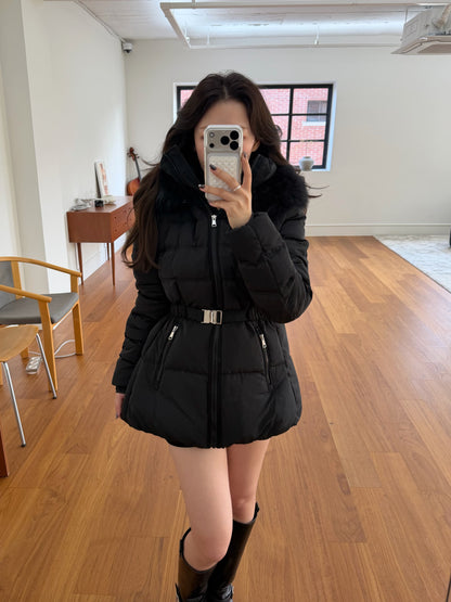 【予約】◆送料無料◆side pocket short down jacket / black