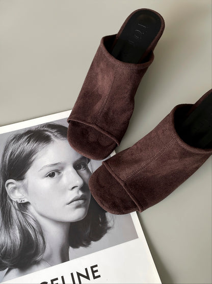 【送料無料】suede wedge heel sandals  / 2color
