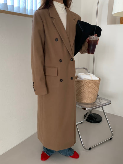 【即納】double bottun over chester coat / brown