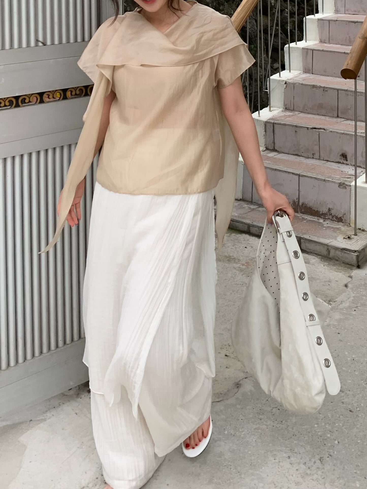 wrap wide pants / 3color