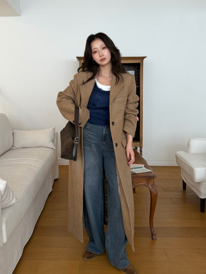 【予約】◆送料無料◆teddy long coat  / camel