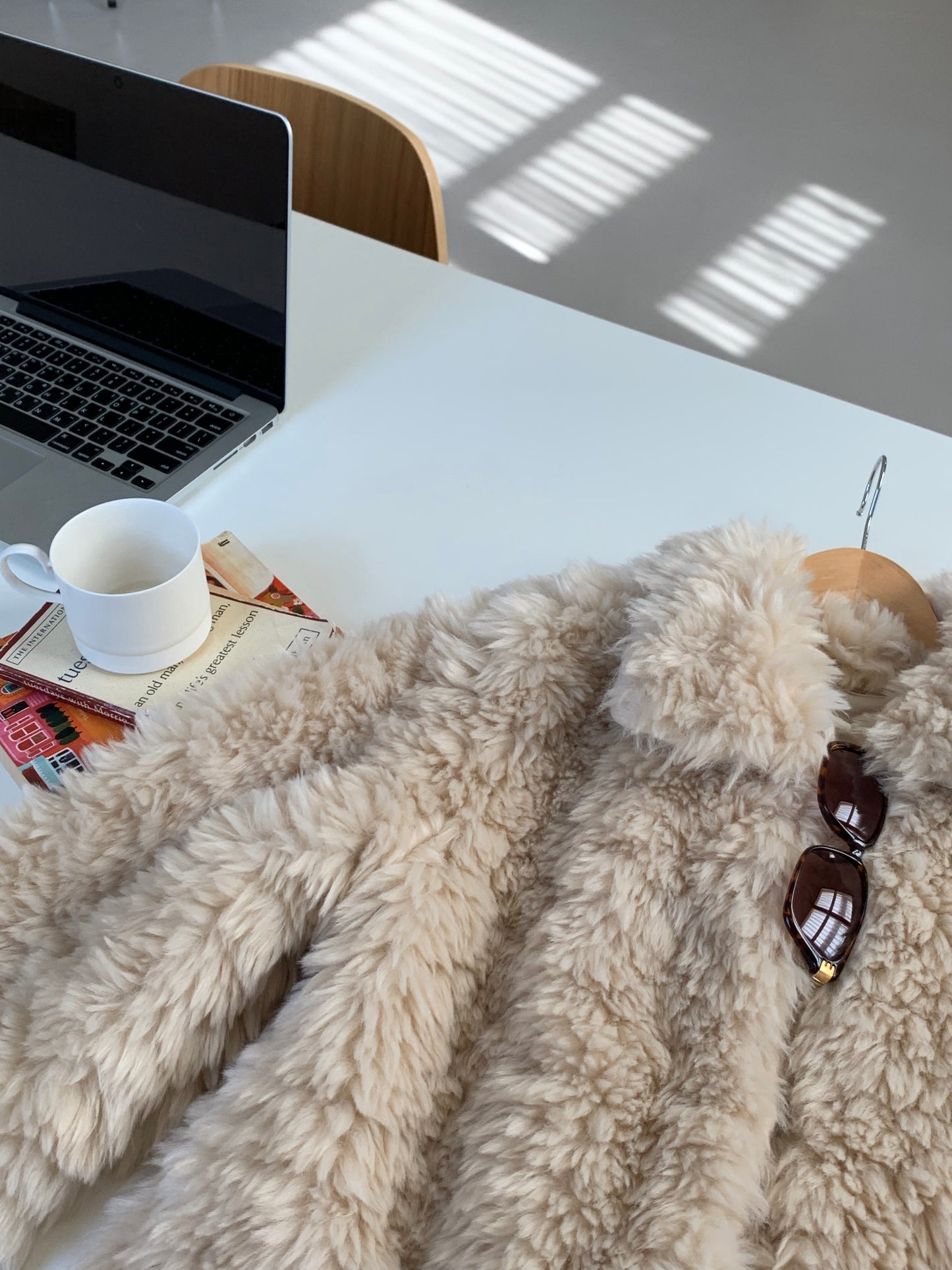 【予約】cotton candy fur jacket / camel