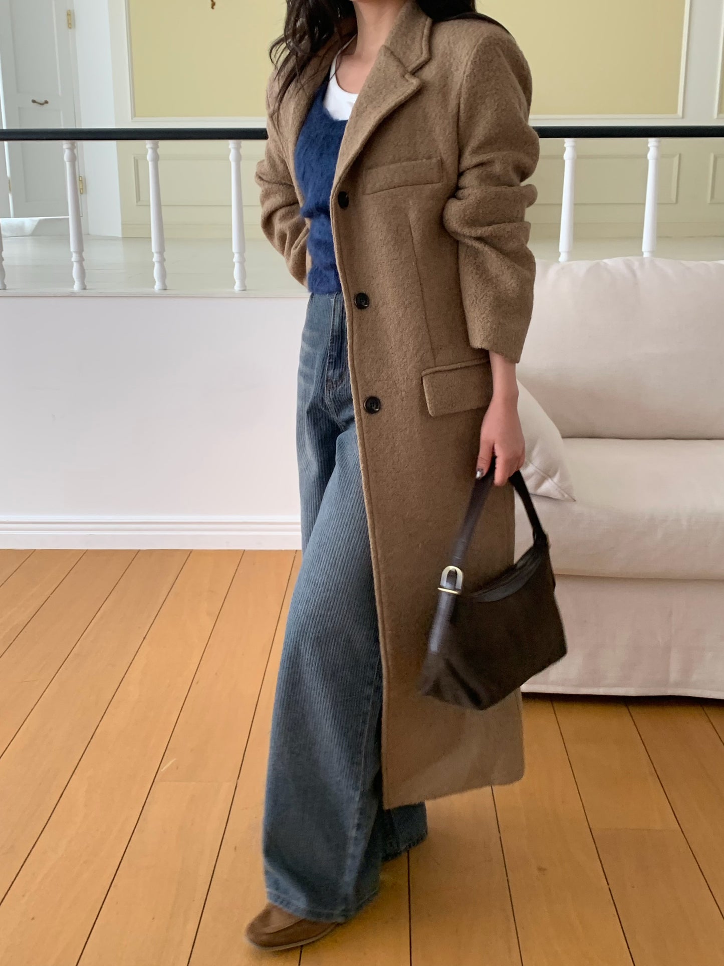 【予約】◆送料無料◆teddy long coat  / camel