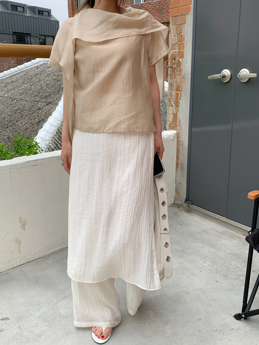 scarf blouse / 2color