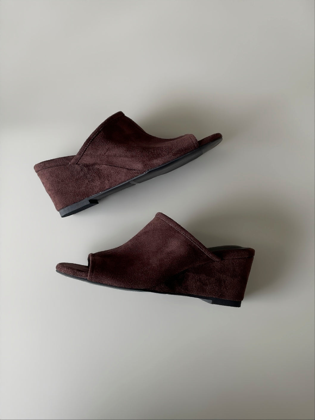 【送料無料】suede wedge heel sandals  / 2color