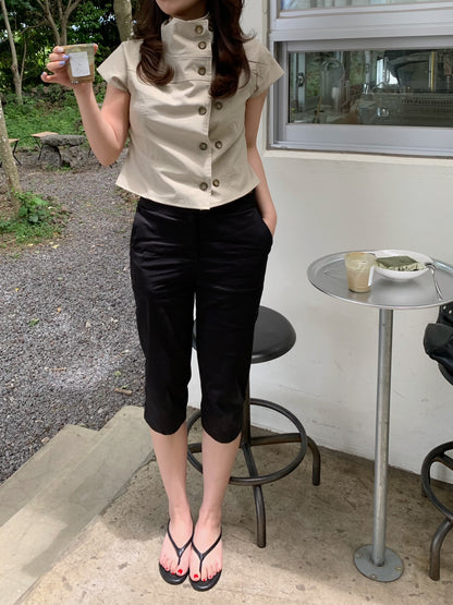 half capri pants / 2color