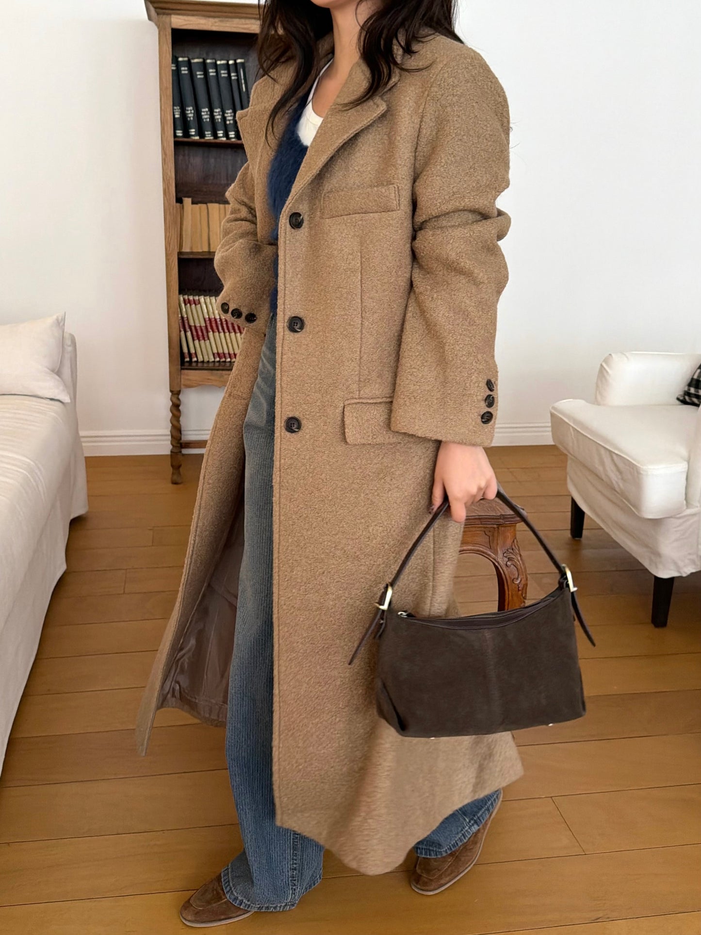 【予約】◆送料無料◆teddy long coat  / camel