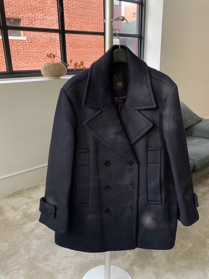 【予約】◆送料無料◆middle feminine Pcoat  / navy