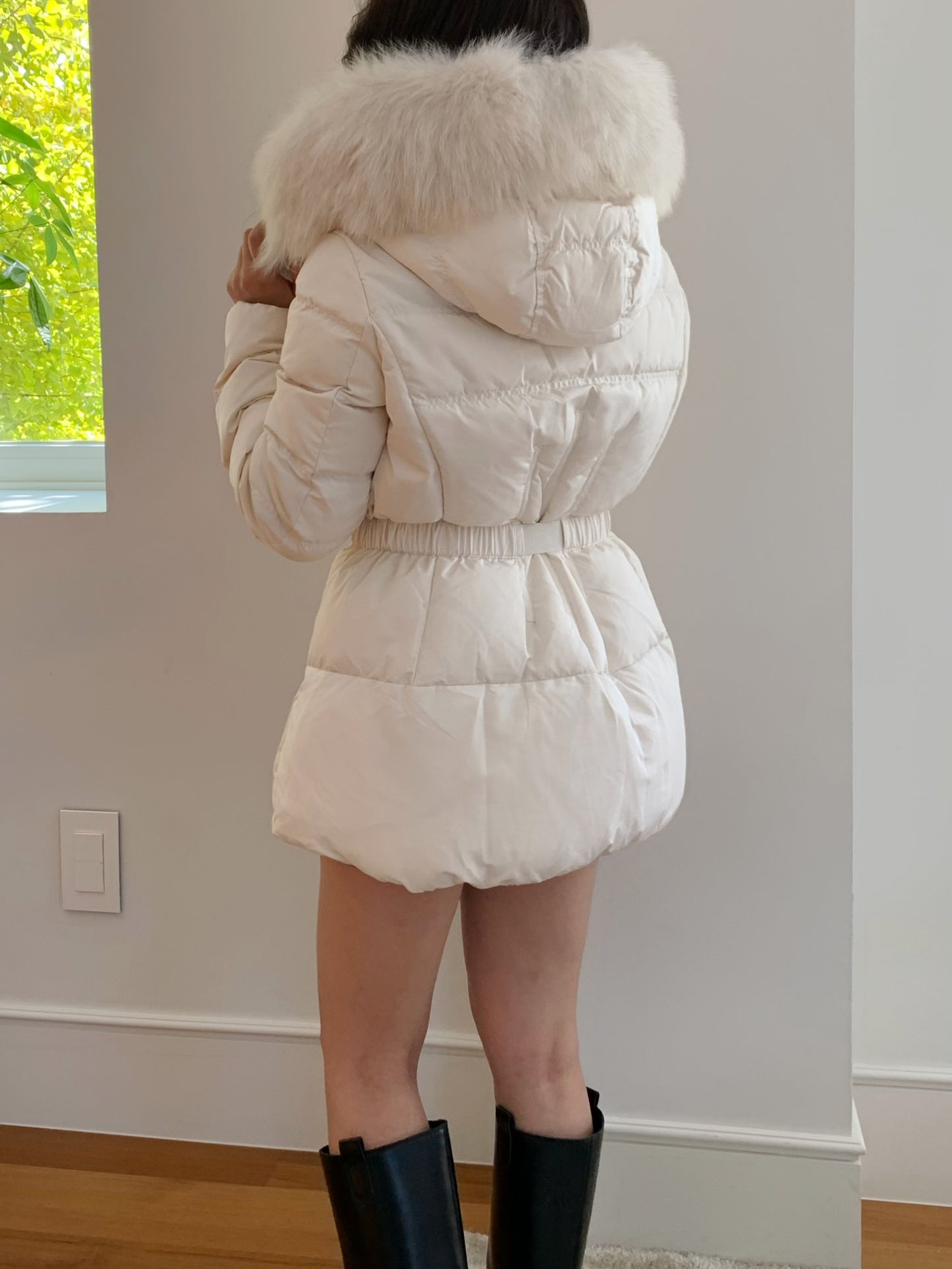 【予約】◆送料無料◆side pocket short down jacket / ivory