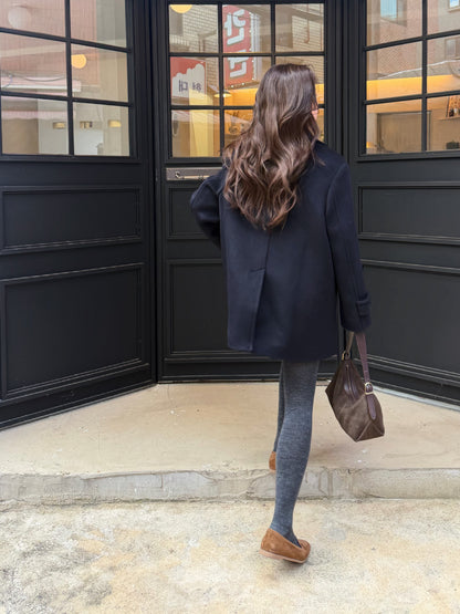 【予約】◆送料無料◆middle feminine Pcoat  / navy