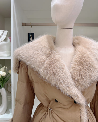 【即納】◆送料無料◆ double button middle fur down