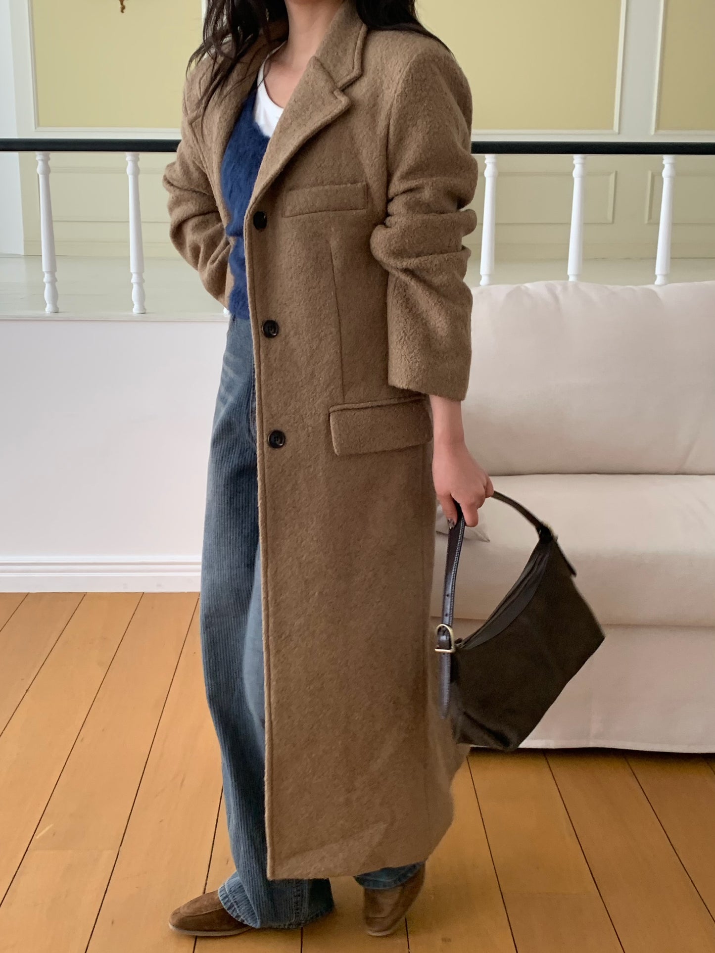 【予約】◆送料無料◆teddy long coat  / camel