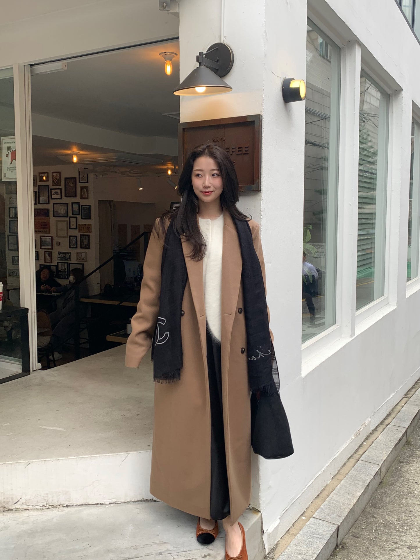 【即納】double bottun over chester coat / brown