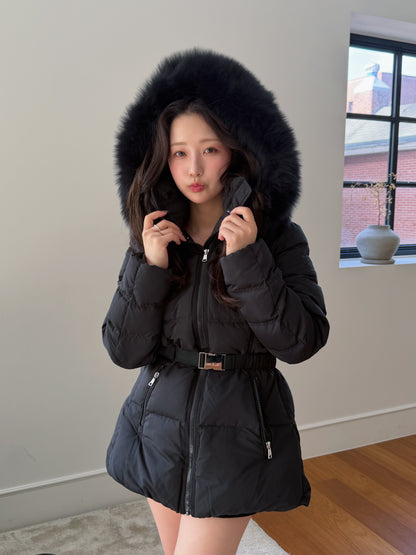 【予約】◆送料無料◆side pocket short down jacket / black