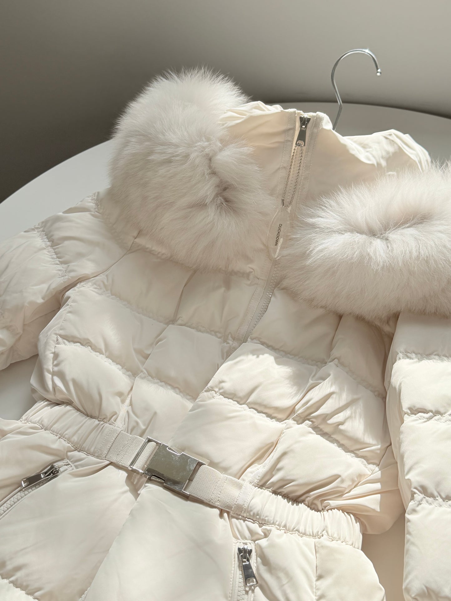 【予約】◆送料無料◆side pocket short down jacket / ivory