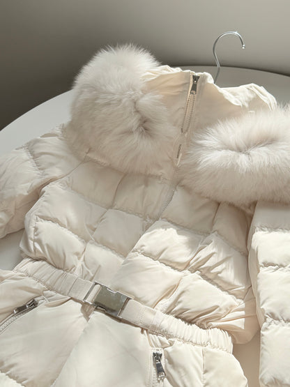 【予約】◆送料無料◆side pocket short down jacket / ivory