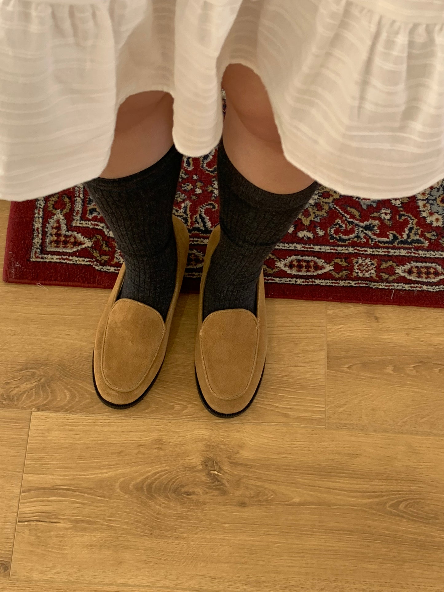 【送料無料】real suede round loafer (本革)