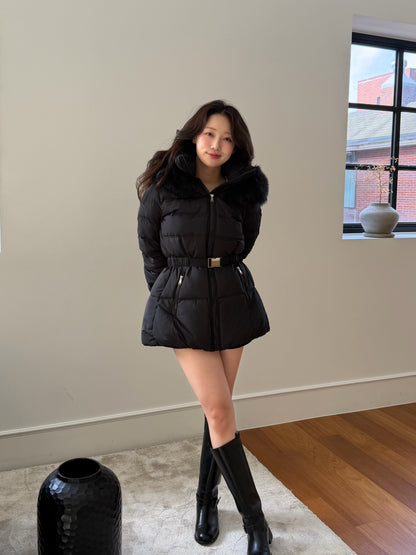 【予約】◆送料無料◆side pocket short down jacket / black