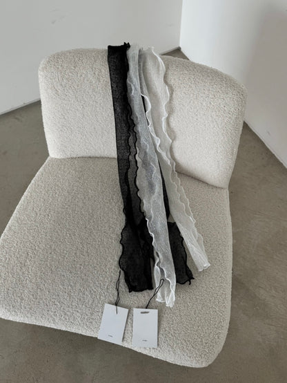 dot see-through scarf / 2color