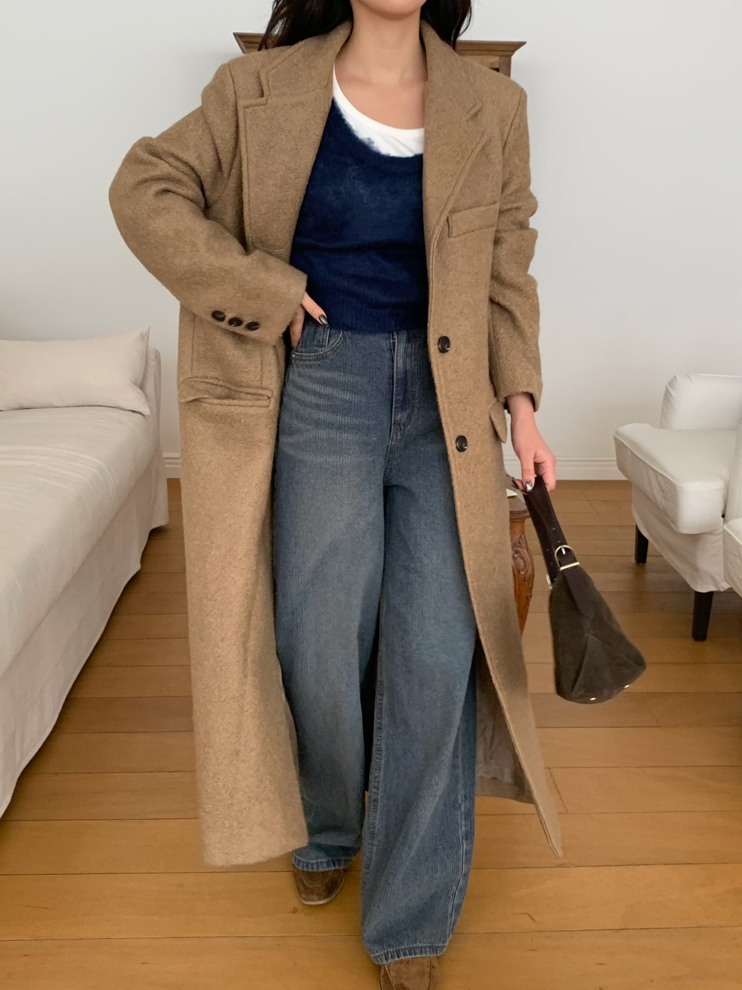 【予約】◆送料無料◆teddy long coat  / camel