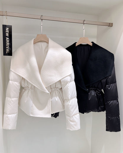 【予約】shawl collar light down / black