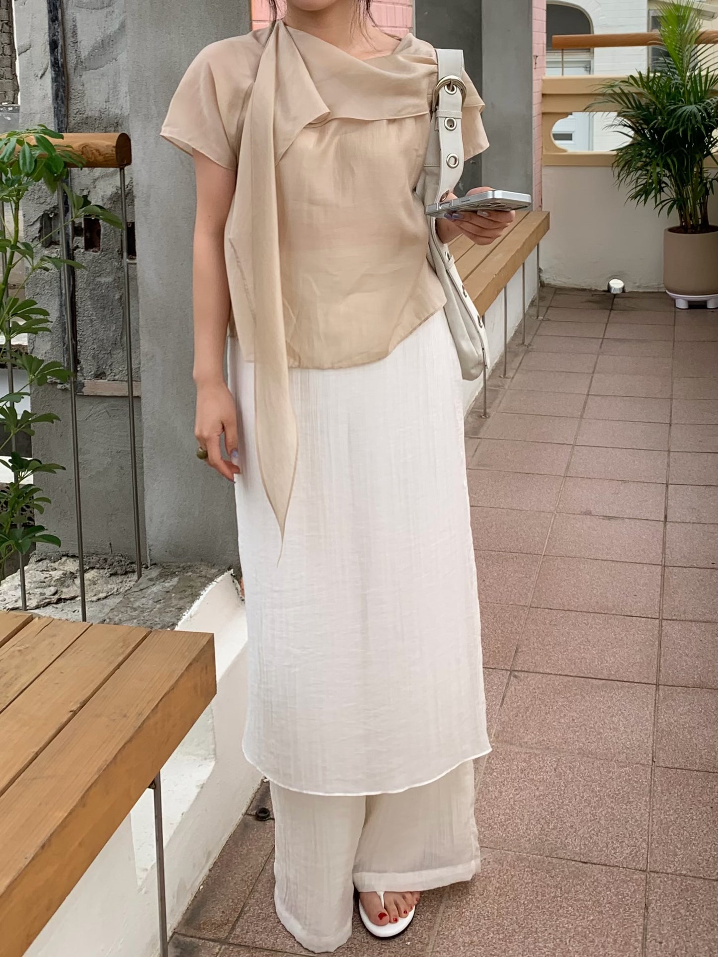 wrap wide pants / 3color