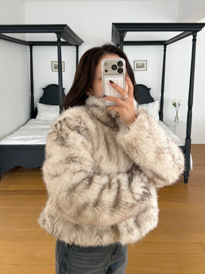 【予約】ombre fake fur jacket