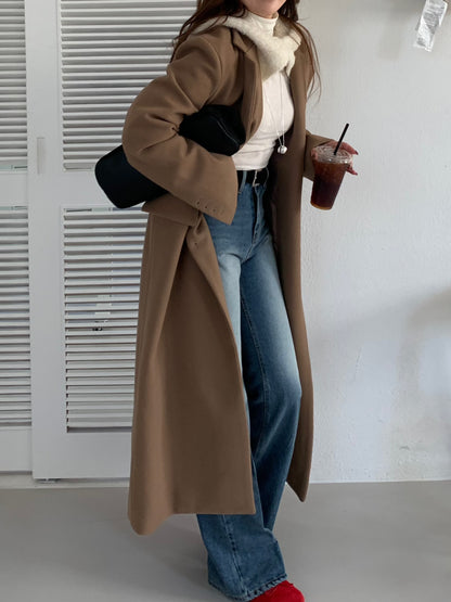 【即納】double bottun over chester coat / brown