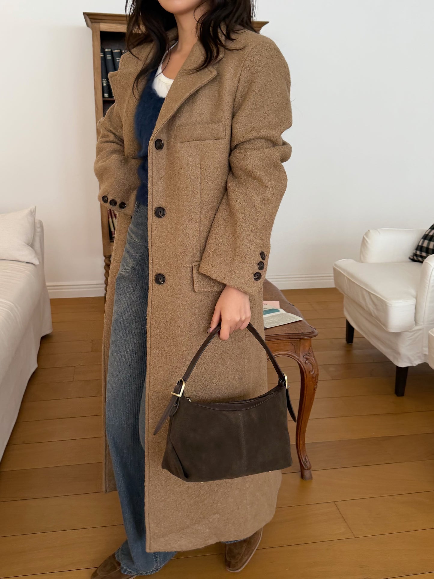 【予約】◆送料無料◆teddy long coat  / camel