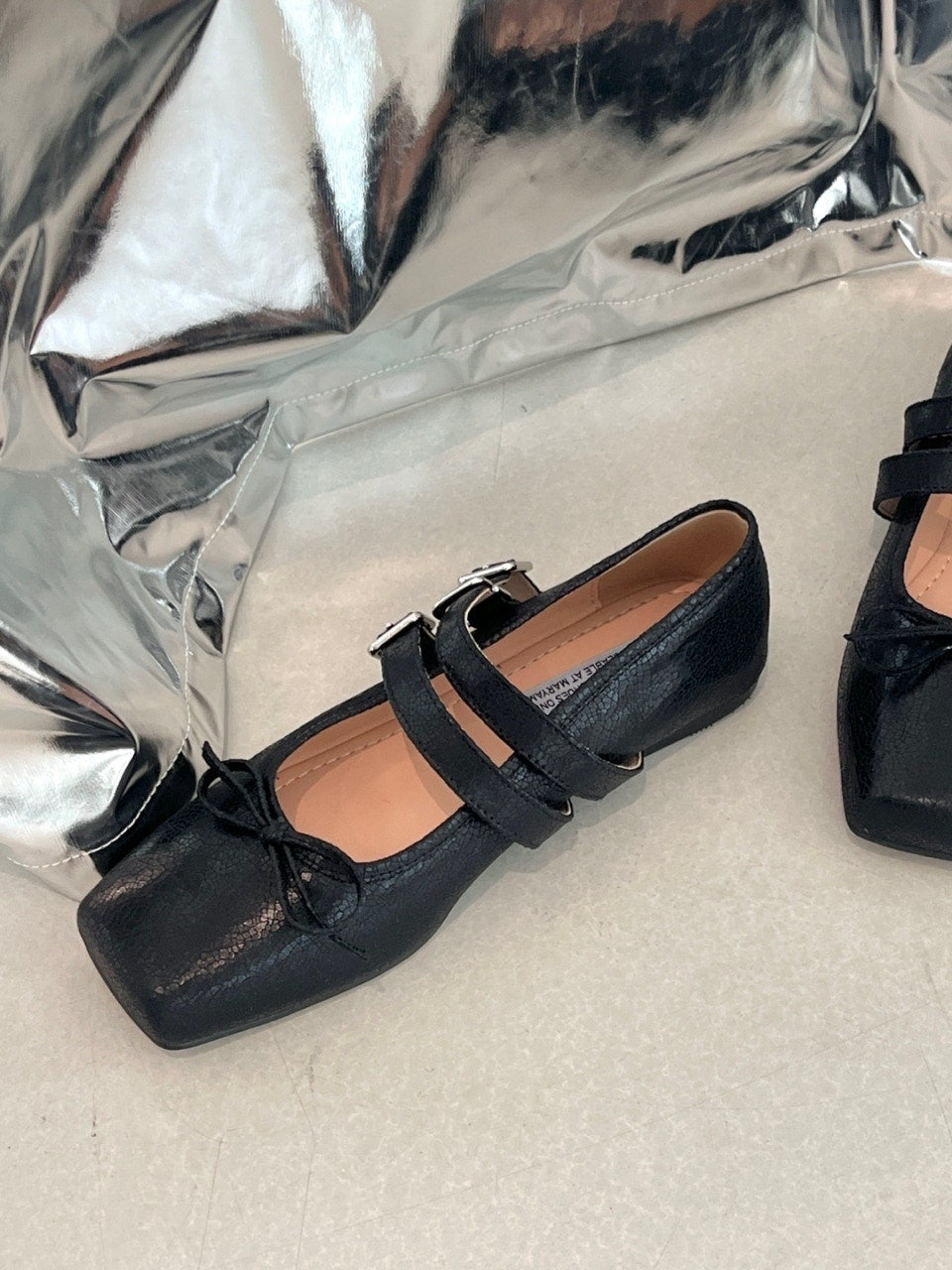 【送料無料】double belt ballerina shoes / 2color