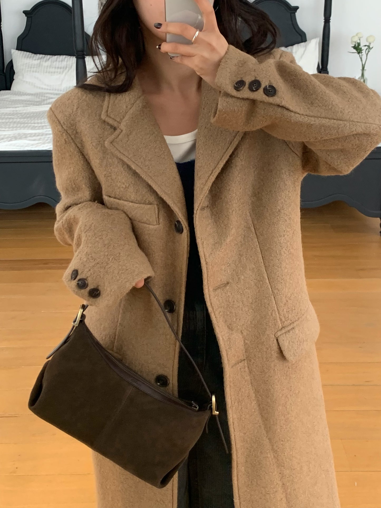 【予約】◆送料無料◆teddy long coat  / camel