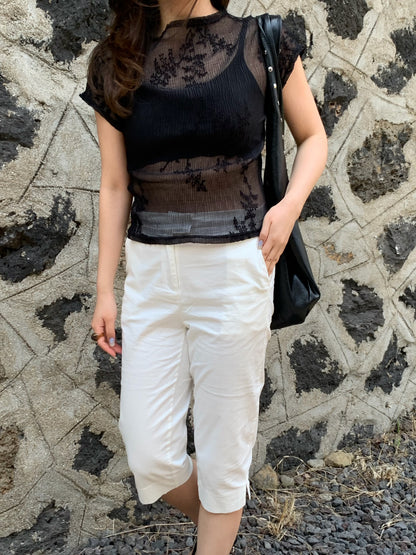 half capri pants / 2color