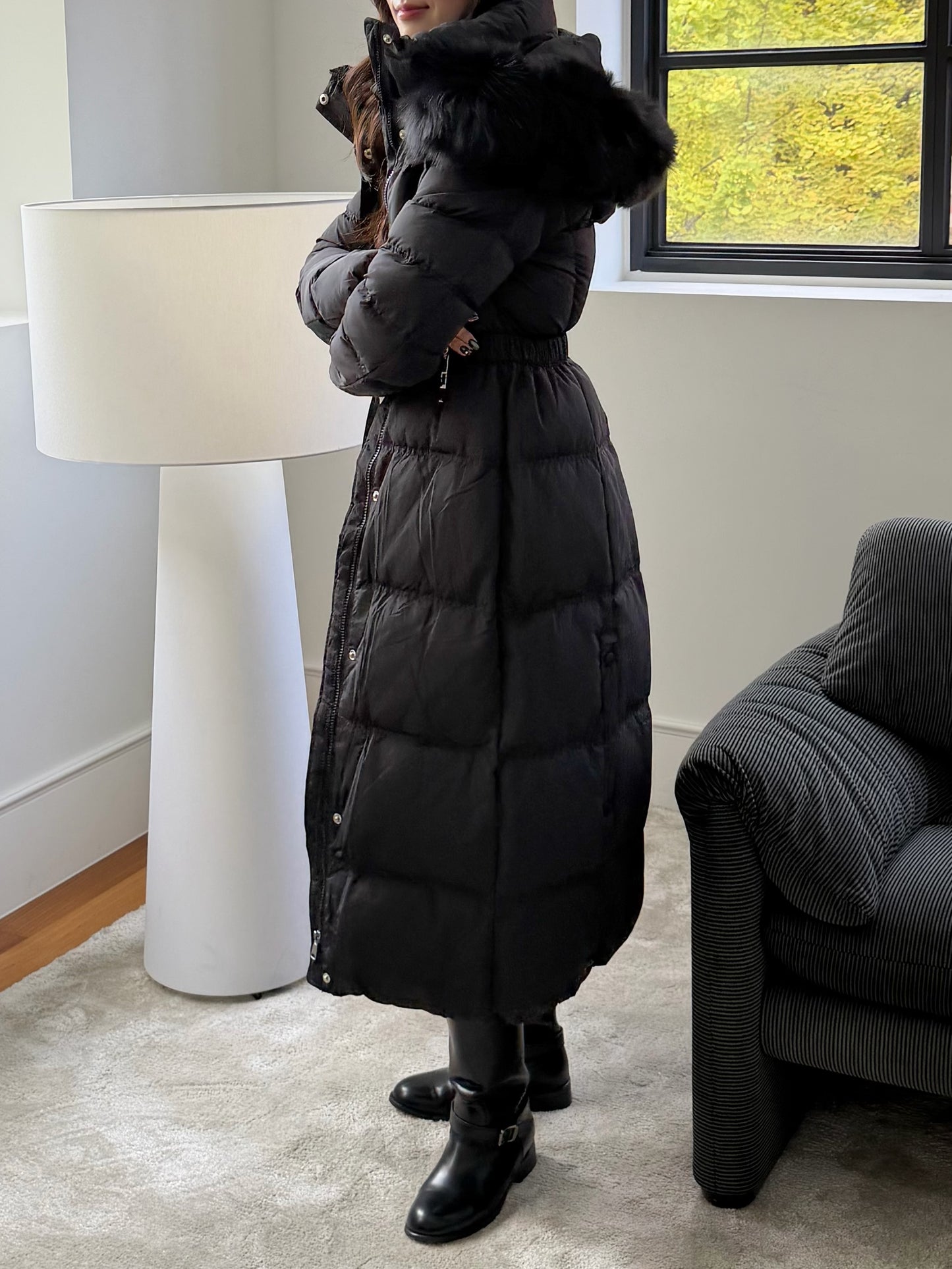 【予約】◆送料無料◆snow dust long pedding / black