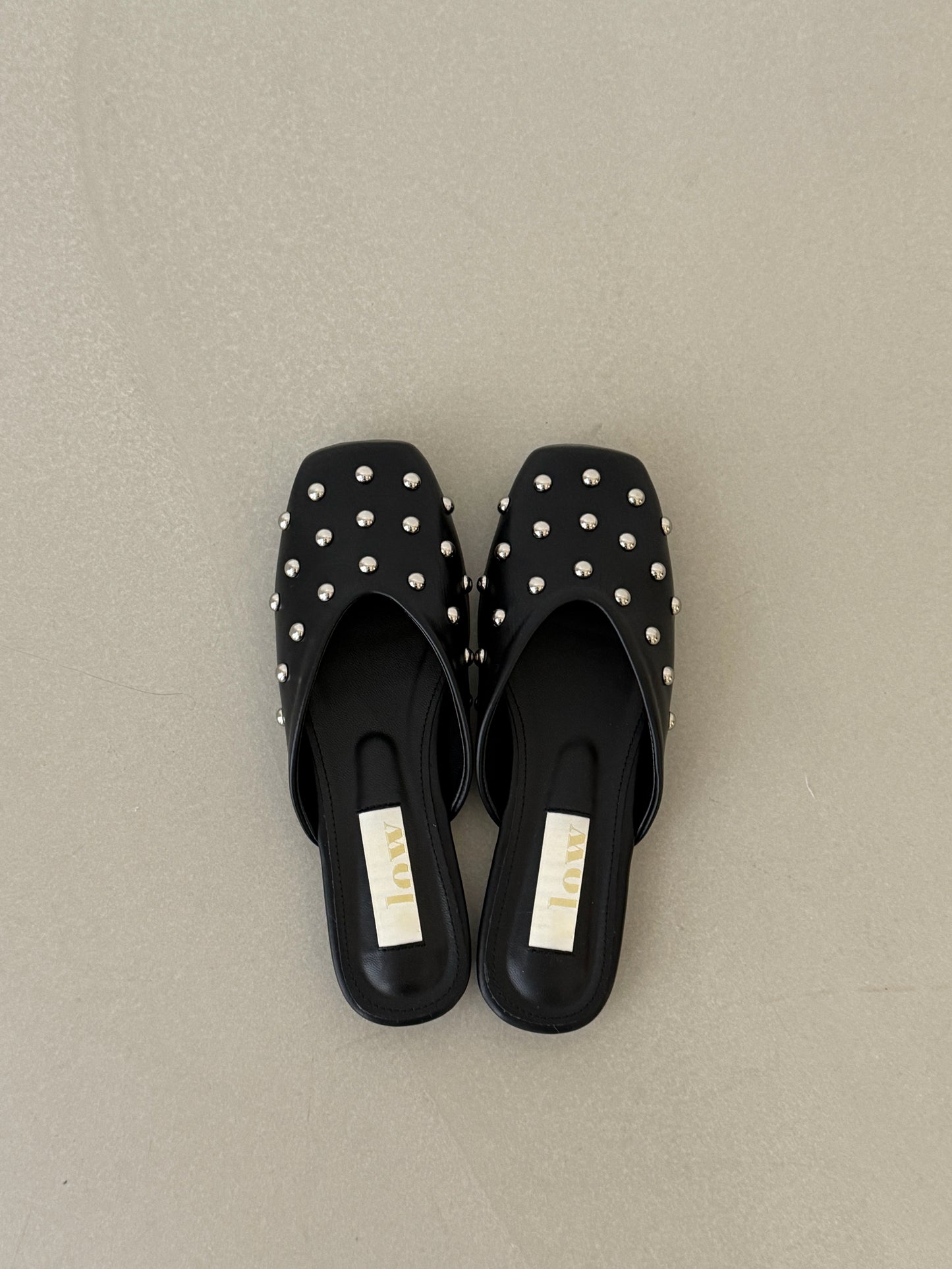 square pointed slipper / 2color