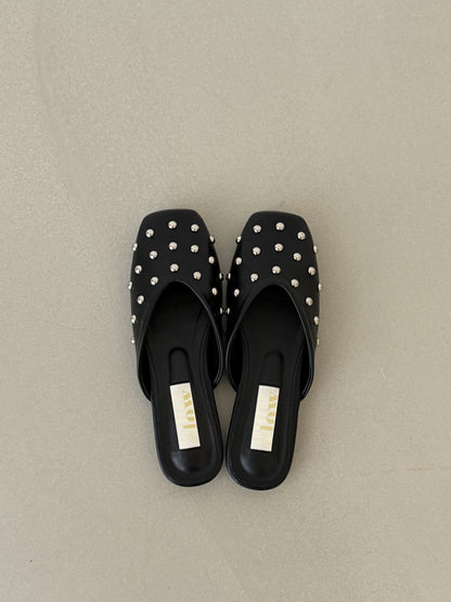 square pointed slipper / 2color