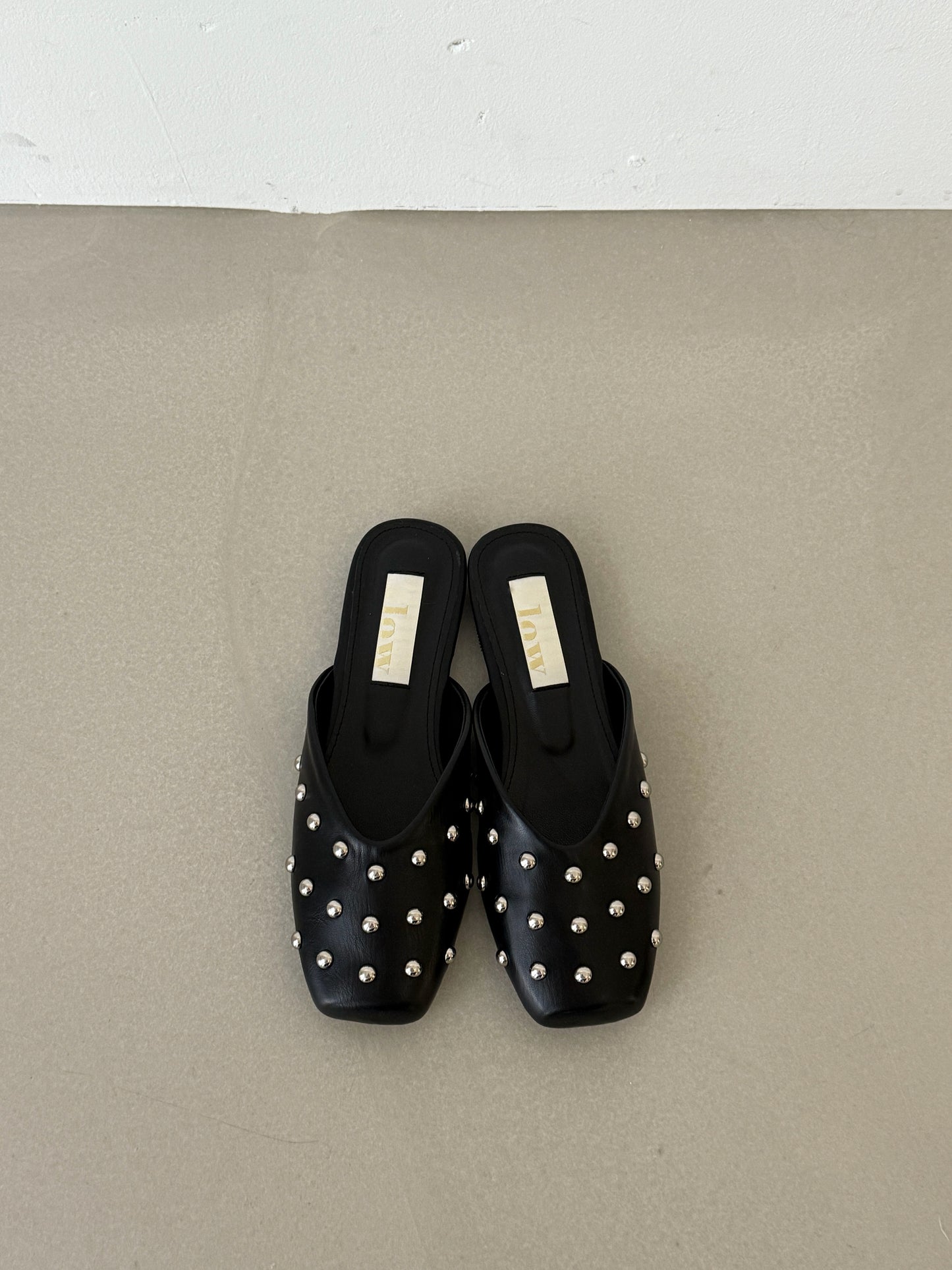 square pointed slipper / 2color