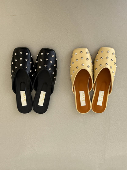 square pointed slipper / 2color